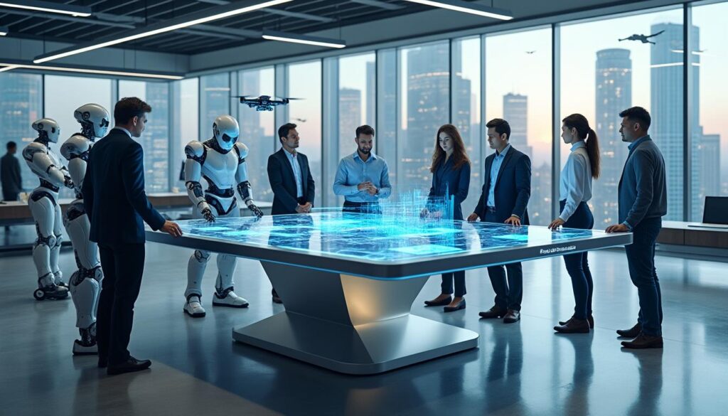 découvrez comment l'intelligence artificielle transforme le monde du travail, en modifiant les emplois, les compétences requises et les méthodes de travail pour un futur professionnel innovant.