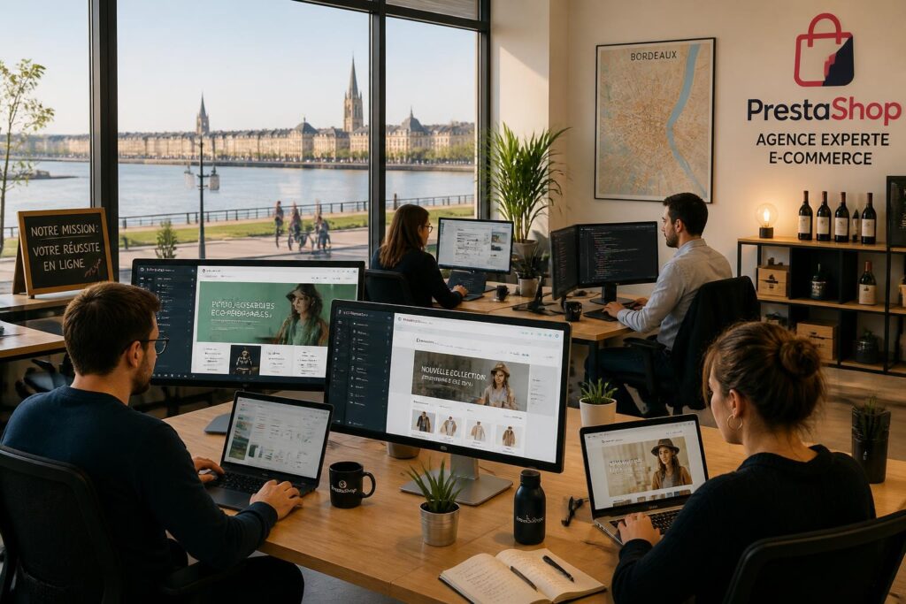 agence prestashop à bordeaux spécialisée dans la création et l'optimisation de boutiques en ligne. boostez vos ventes dès aujourd'hui avec notre expertise sur mesure.