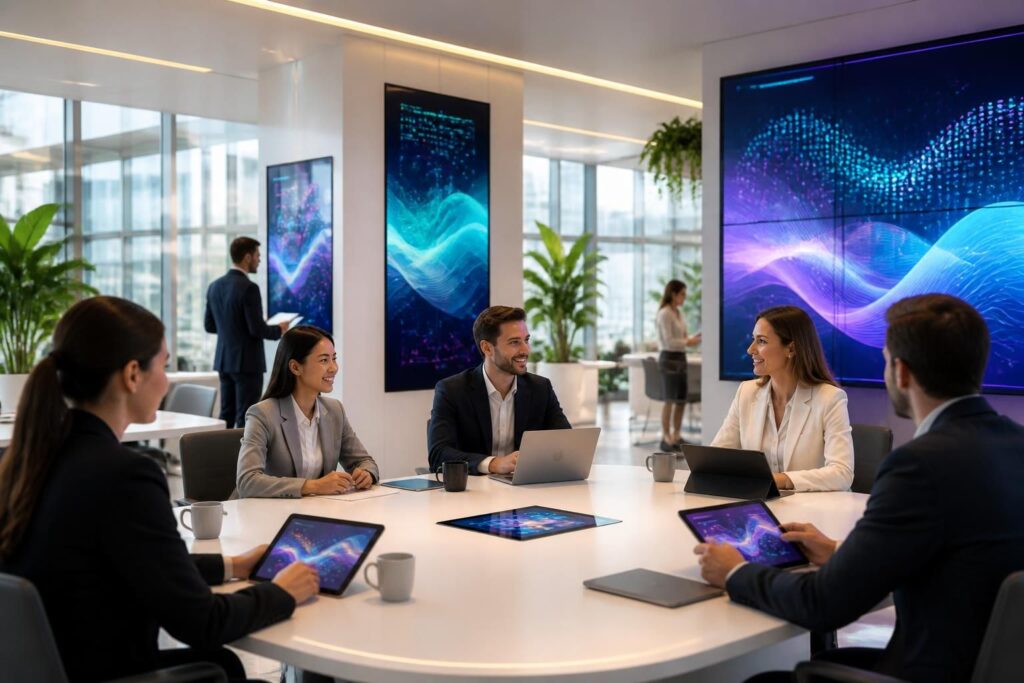 découvrez comment un logiciel d'affichage dynamique peut transformer la communication de votre entreprise dès 2026 en offrant des contenus visuels attractifs et en temps réel pour capter l'attention de vos clients et collaborateurs.
