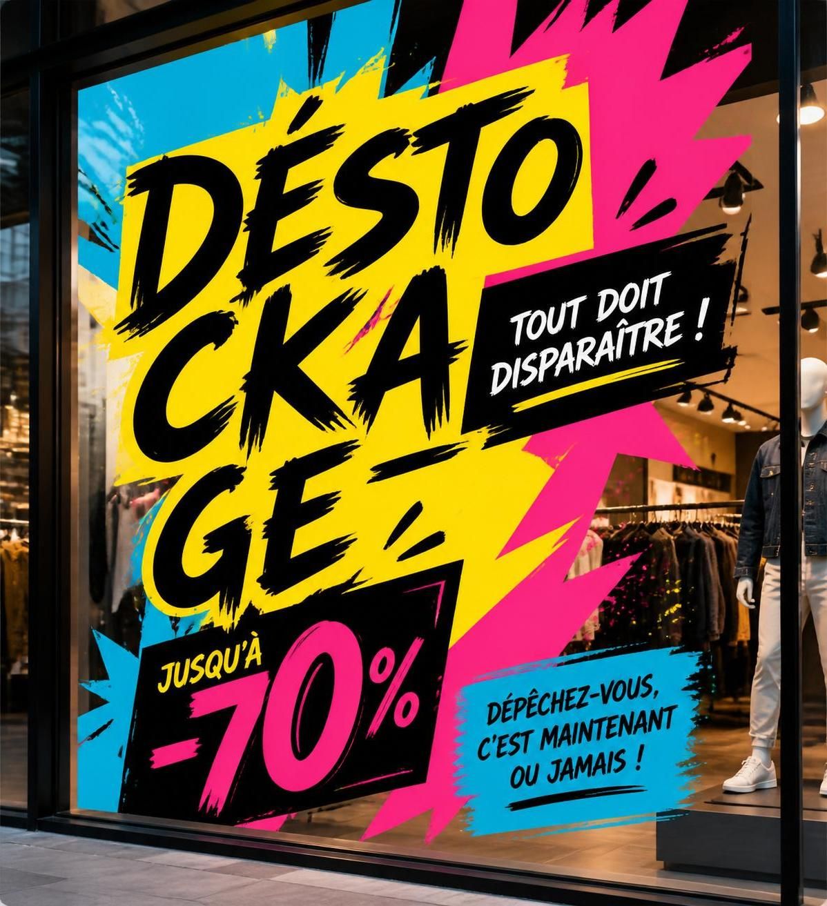 Affiche destockage : boostez vos ventes avec des promos irrésistibles 2 découvrez comment une affiche destockage peut dynamiser vos ventes grâce à des promotions attractives et irrésistibles. attirez plus de clients et boostez votre chiffre d'affaires facilement.