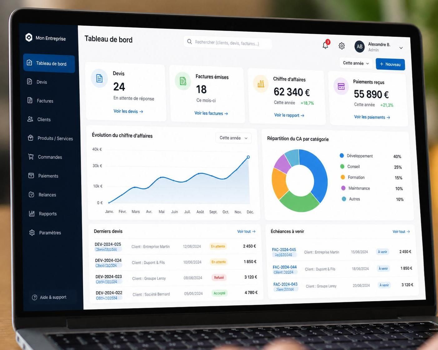découvrez ciel devis factures, la solution idéale pour simplifier et optimiser votre gestion commerciale. gagnez du temps et améliorez votre efficacité dès aujourd'hui.