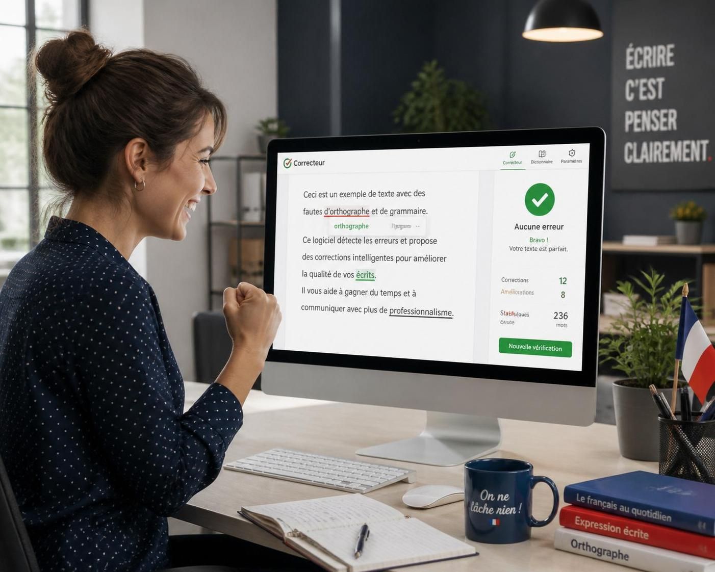Correcteur d’orthographe : améliorez votre écriture en un clic 2 correcteur d’orthographe rapide et efficace pour améliorer la qualité de votre écriture en un seul clic. corrigez fautes et erreurs facilement !